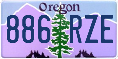 OR license plate 886RZE