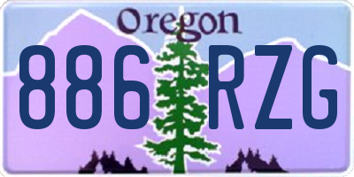 OR license plate 886RZG