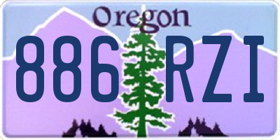 OR license plate 886RZI
