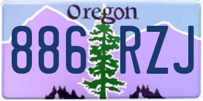 OR license plate 886RZJ