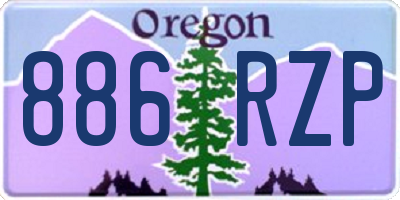 OR license plate 886RZP