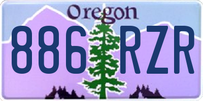 OR license plate 886RZR