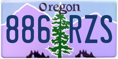 OR license plate 886RZS