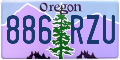OR license plate 886RZU