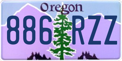 OR license plate 886RZZ