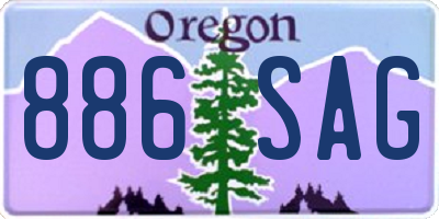 OR license plate 886SAG