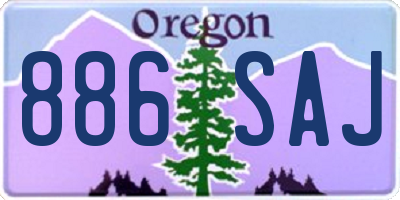 OR license plate 886SAJ