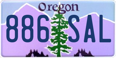 OR license plate 886SAL