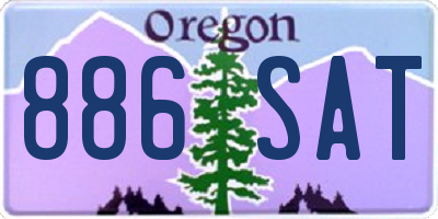 OR license plate 886SAT
