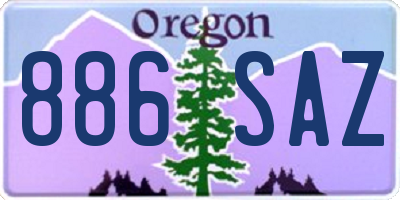 OR license plate 886SAZ