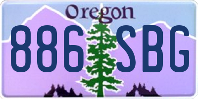 OR license plate 886SBG
