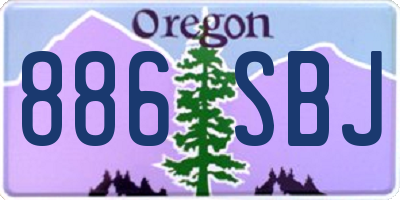 OR license plate 886SBJ
