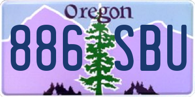 OR license plate 886SBU