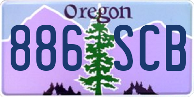 OR license plate 886SCB