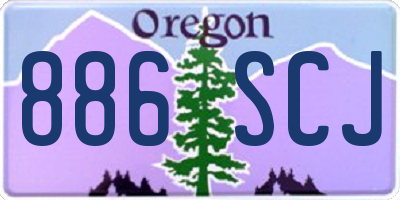 OR license plate 886SCJ