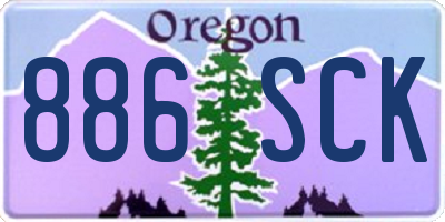 OR license plate 886SCK