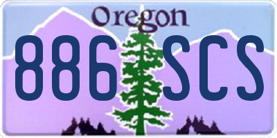 OR license plate 886SCS