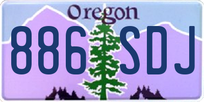 OR license plate 886SDJ