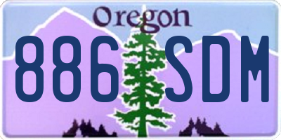 OR license plate 886SDM