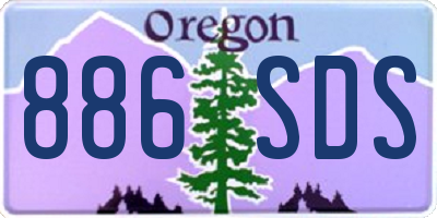 OR license plate 886SDS