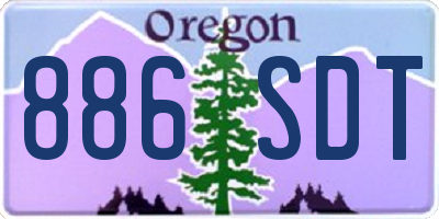 OR license plate 886SDT