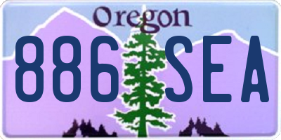 OR license plate 886SEA