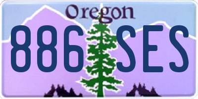 OR license plate 886SES