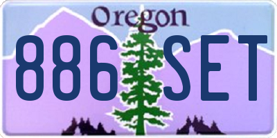 OR license plate 886SET