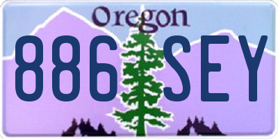 OR license plate 886SEY
