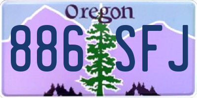 OR license plate 886SFJ
