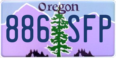 OR license plate 886SFP