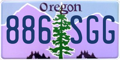 OR license plate 886SGG