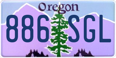 OR license plate 886SGL