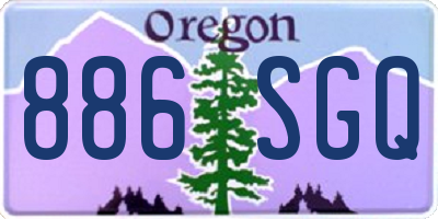 OR license plate 886SGQ