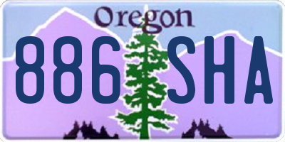 OR license plate 886SHA