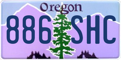 OR license plate 886SHC