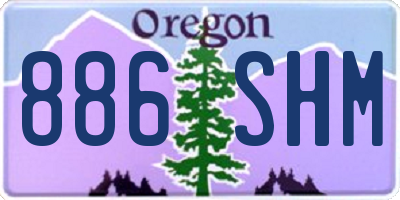 OR license plate 886SHM