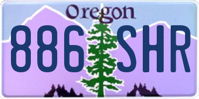 OR license plate 886SHR