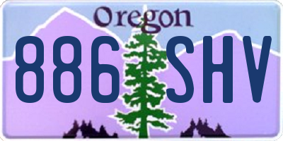 OR license plate 886SHV