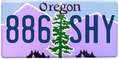 OR license plate 886SHY