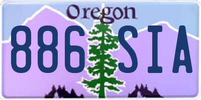 OR license plate 886SIA