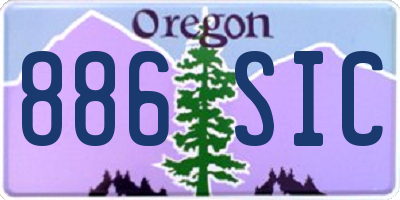 OR license plate 886SIC