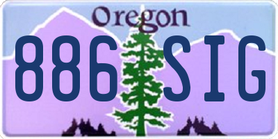 OR license plate 886SIG