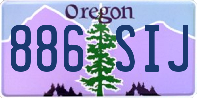 OR license plate 886SIJ
