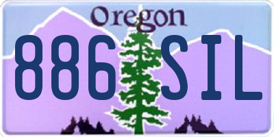 OR license plate 886SIL