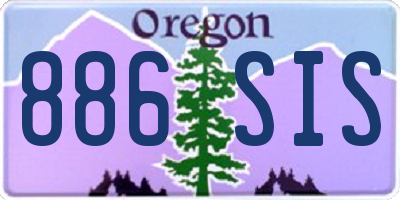 OR license plate 886SIS