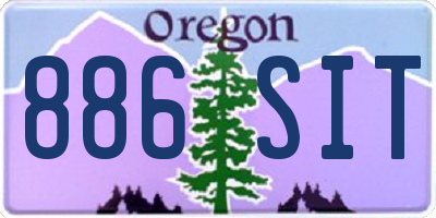 OR license plate 886SIT