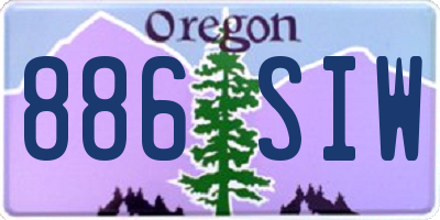 OR license plate 886SIW