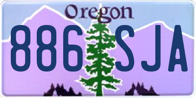 OR license plate 886SJA