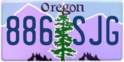 OR license plate 886SJG